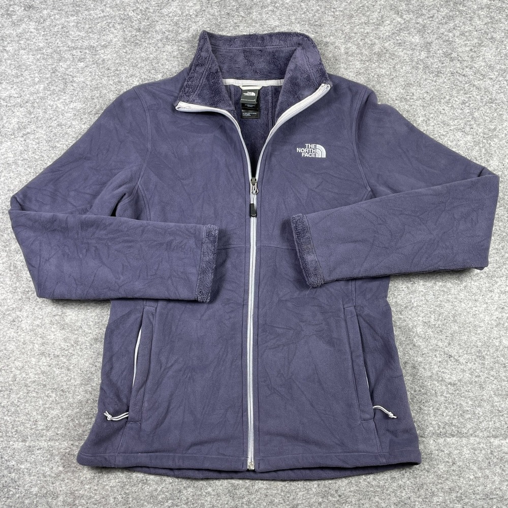 The North Face Fleece Jacket Womens M Purple Osito 2 Full Zip Soft C708 Winter